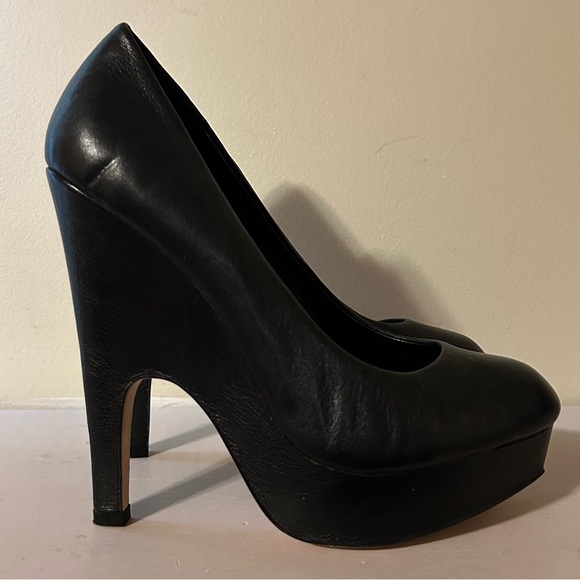 Dolce Vita LEATHER Chunky Platform Very High Heels round toe - Picture 5 of 9